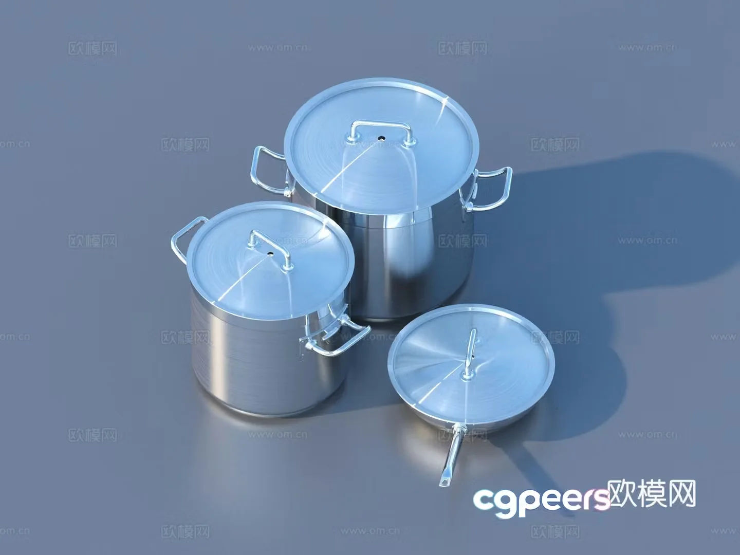 Pot Pan Soup Pot Kitchen Utensils 3D Model
