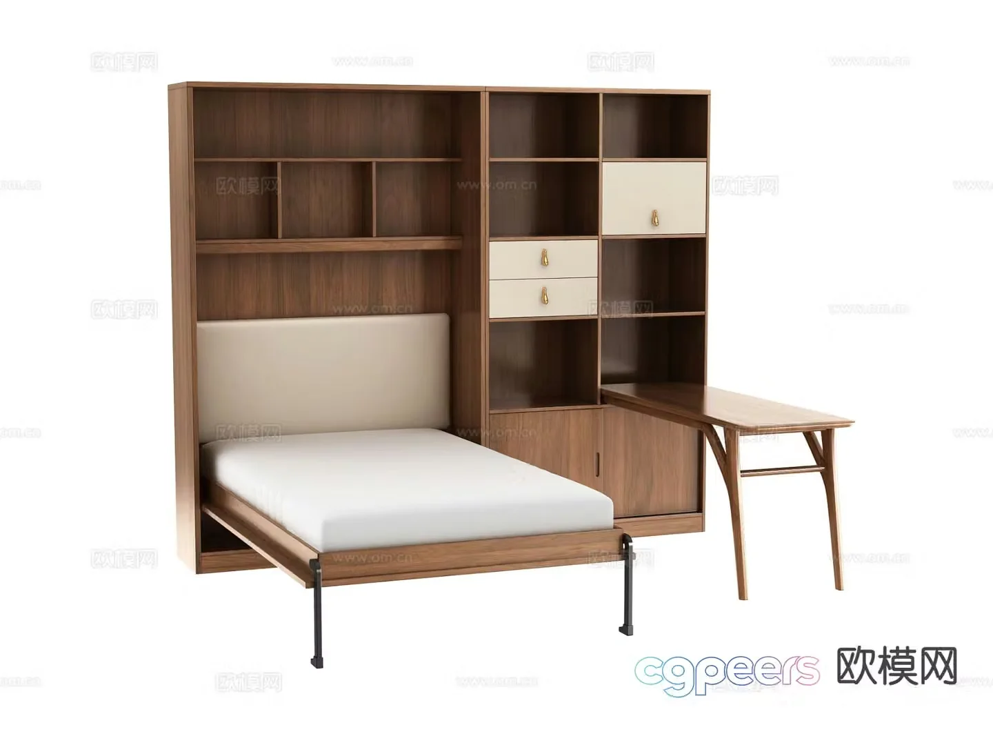 Modern folding bed 3d model