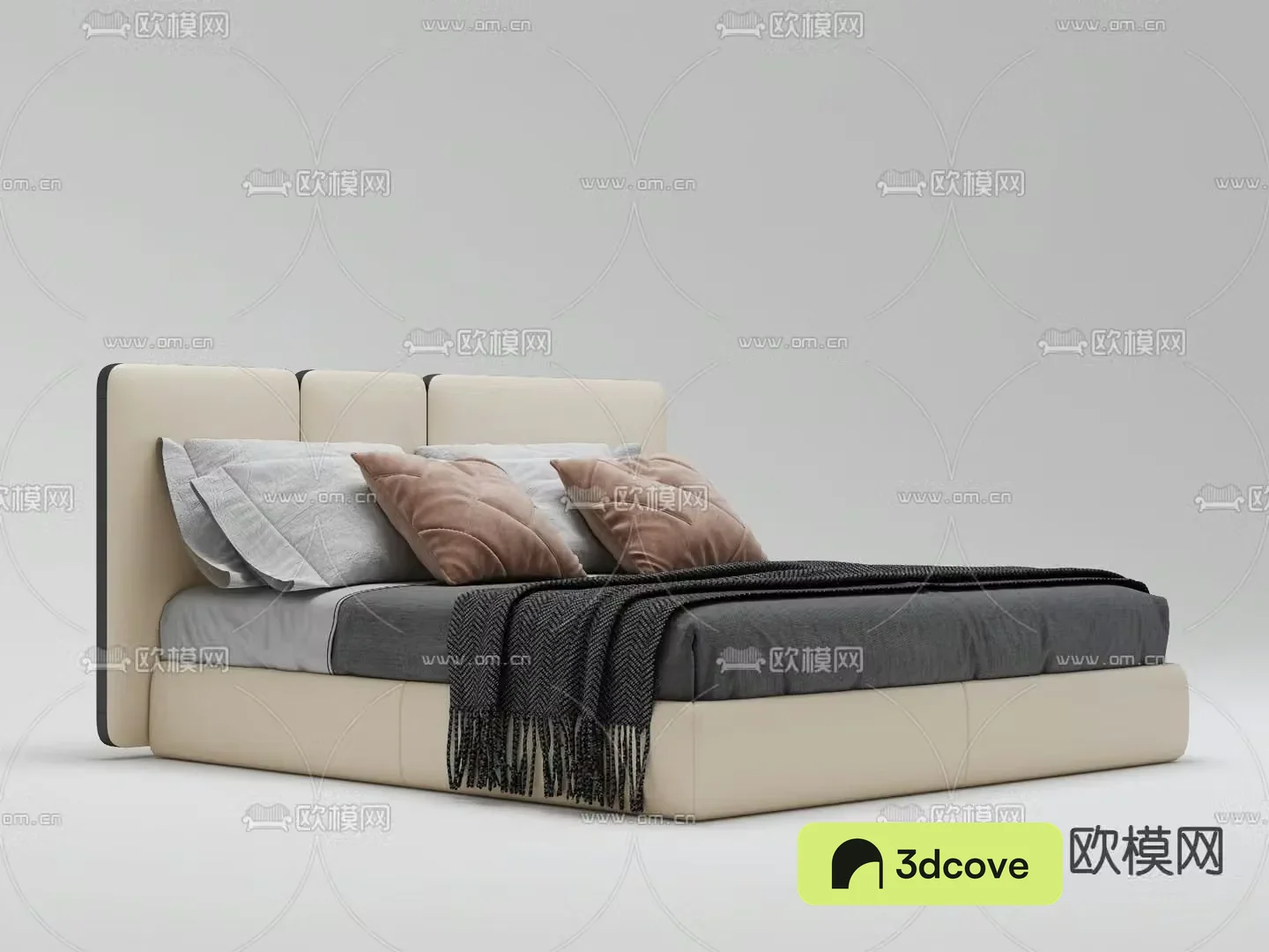 Leather double bed