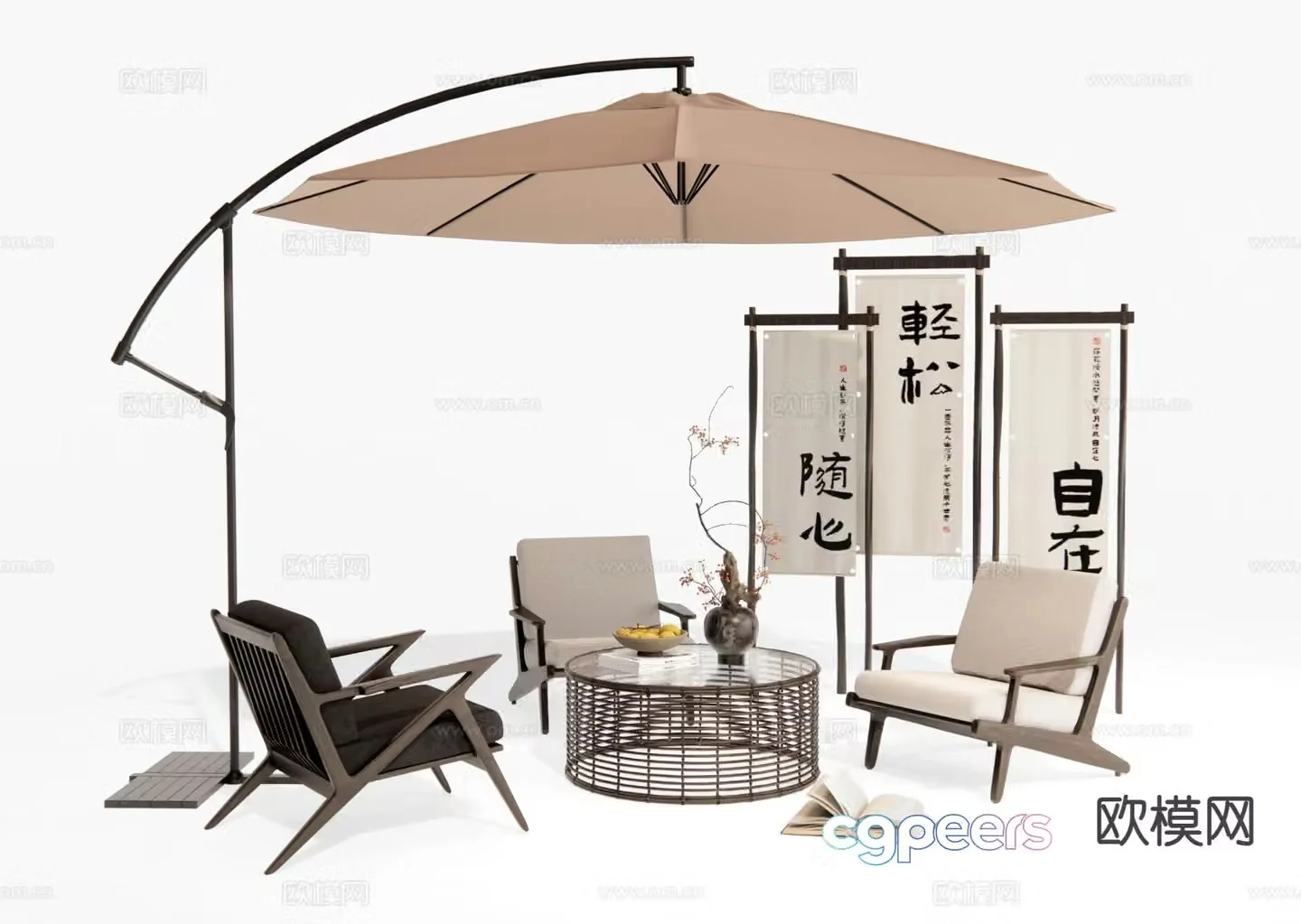 Outdoor tables and chairs camping tables and chairs 3d model