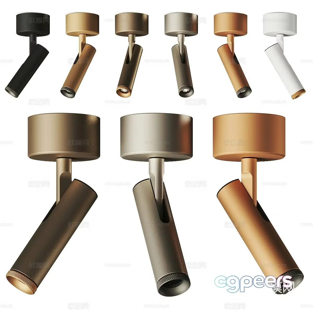 Modern light luxury surface light spotlight 3D model