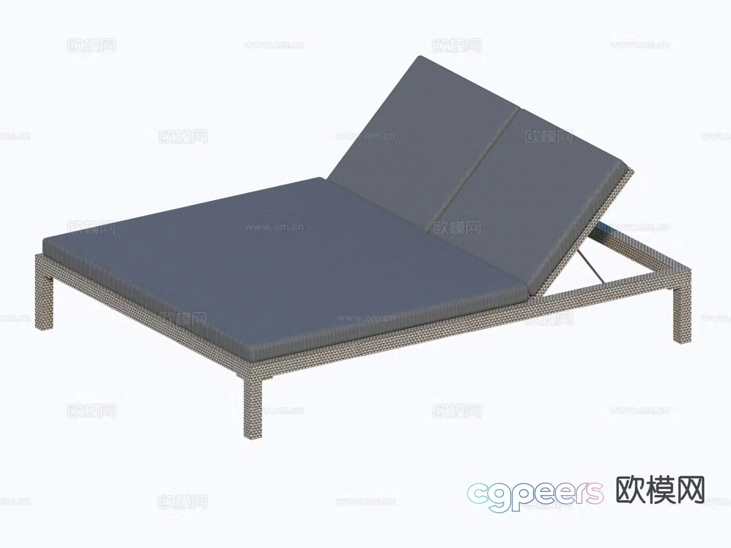 Modern pool lounge chair beach lounge chair double lounge chair 3d model