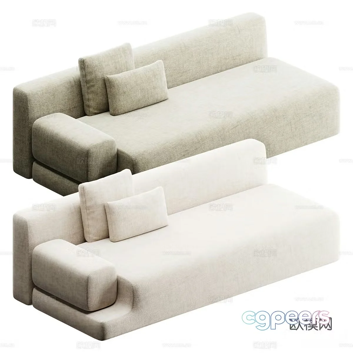 multi-person sofa 3d model