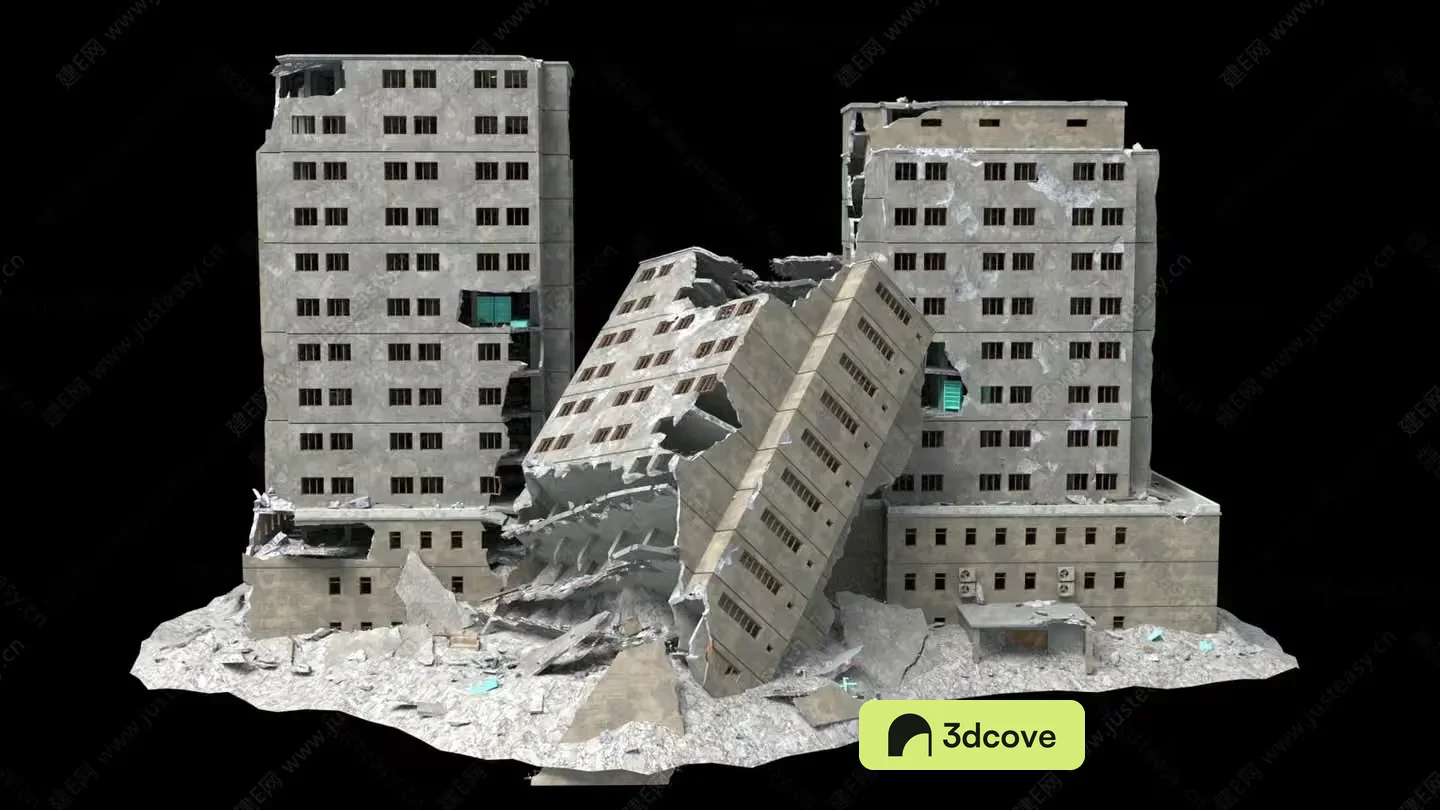 Destroyed Concrete Building