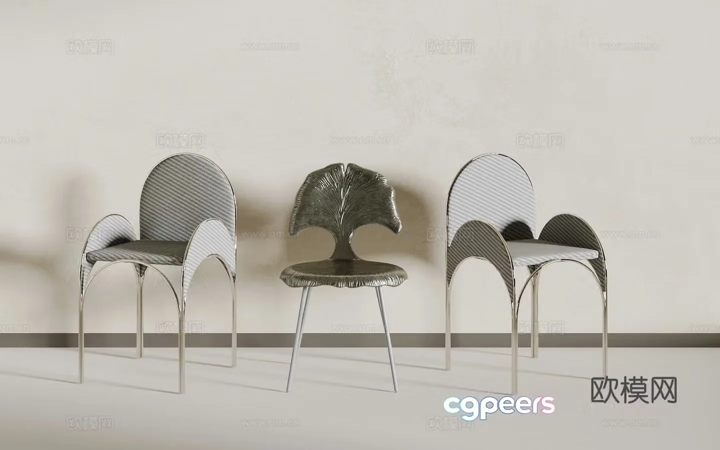 Modern single chair 3d model