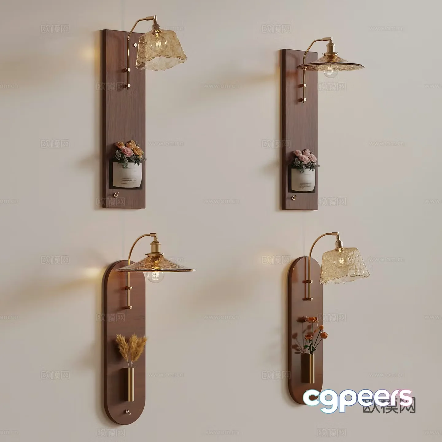 Wall lamp French wall lamp bedside lamp decorative lamp 3d model