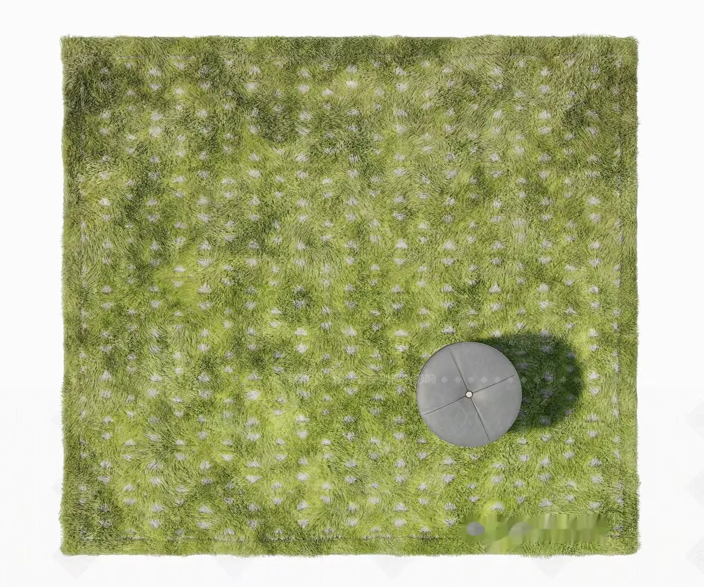 Grey Circular Table On Grass 3D Model – 4702 – VRAY Render