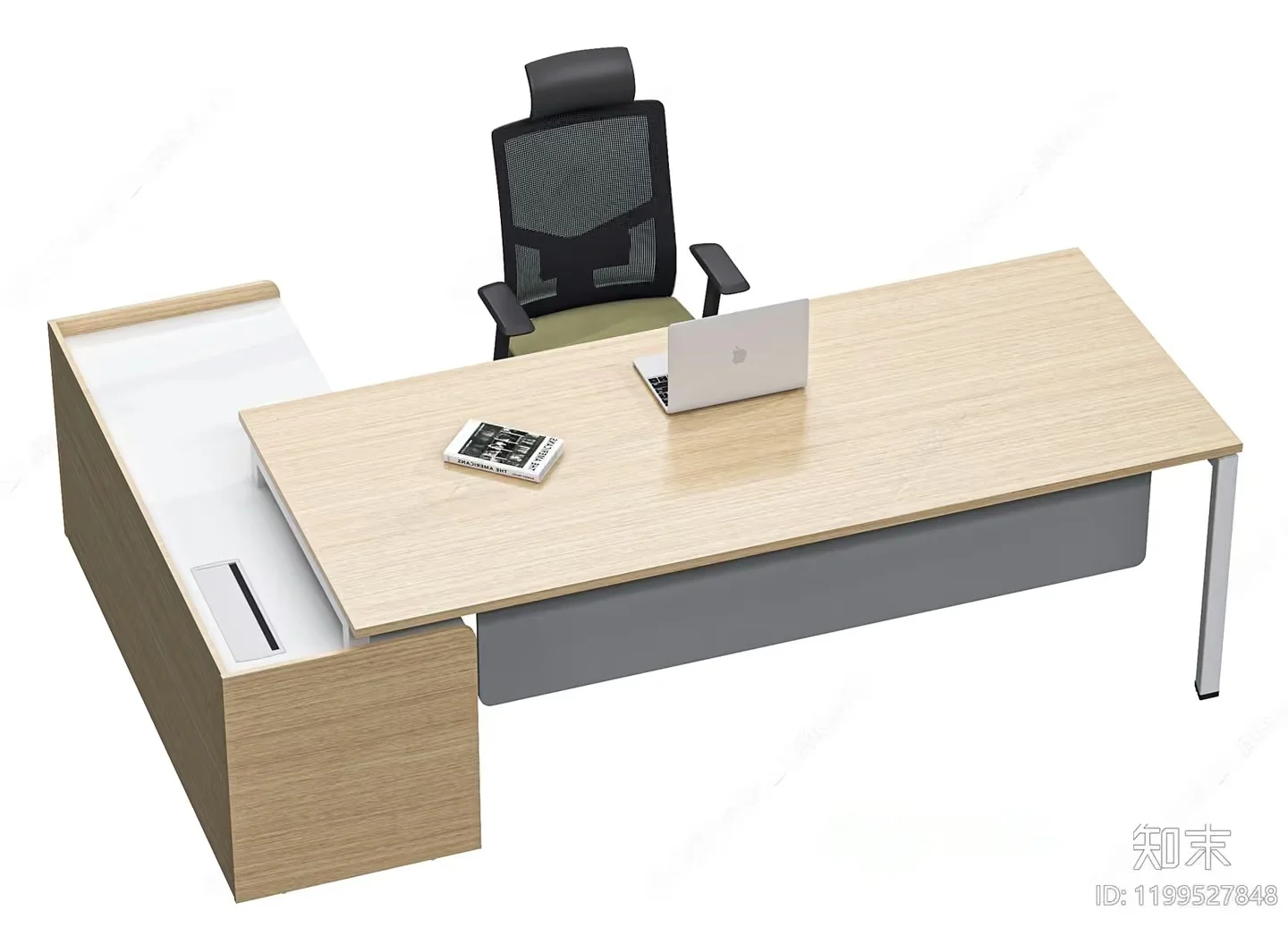 Modern Office Desk 3D Model – 13559 – VRAY Render