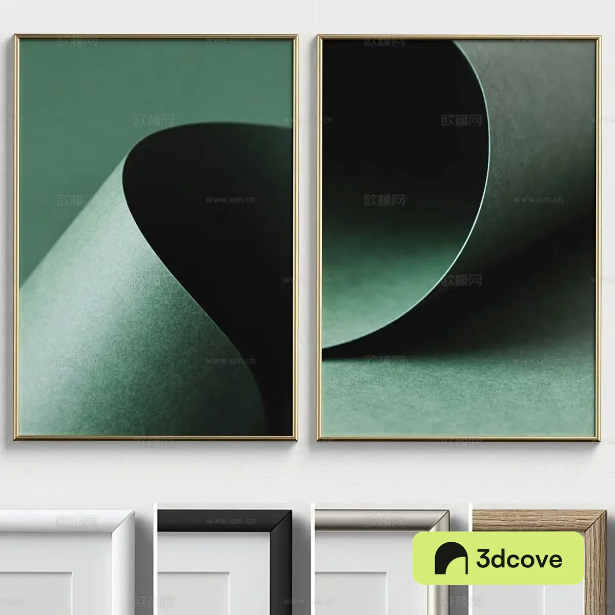Green hanging painting decorative painting