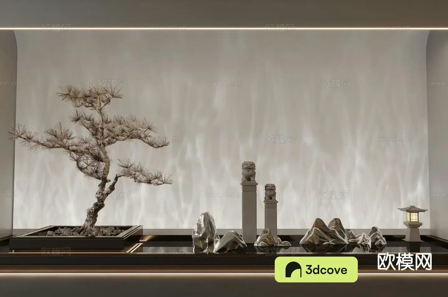 New Chinese style courtyard landscape