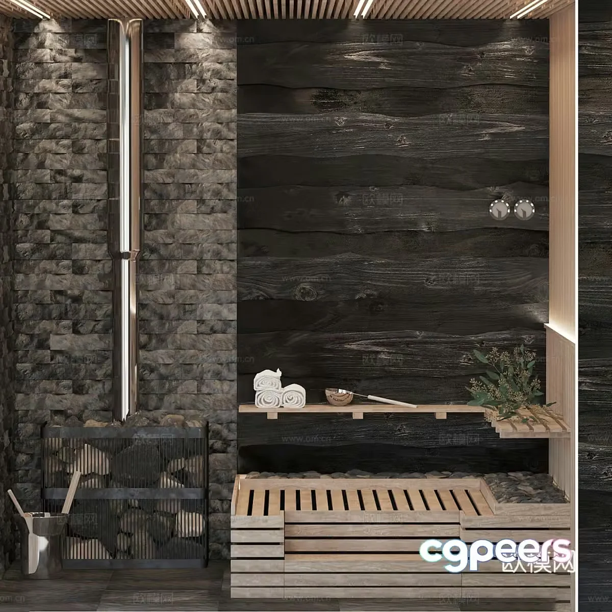 New Chinese sauna 3D model