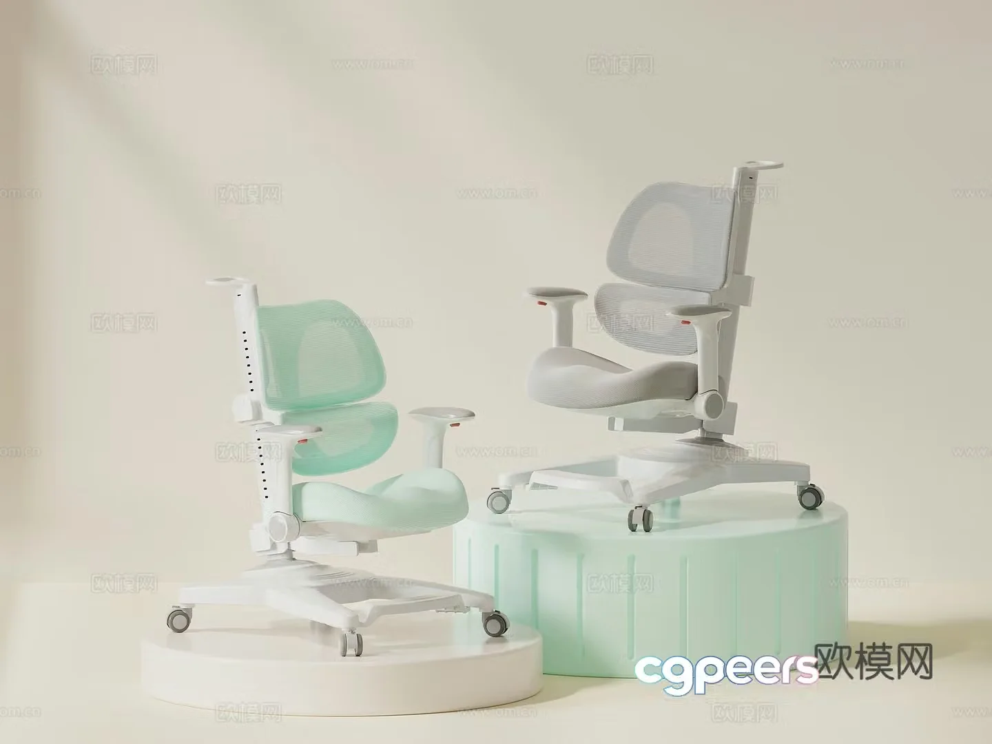 Children’s study chair 3d model