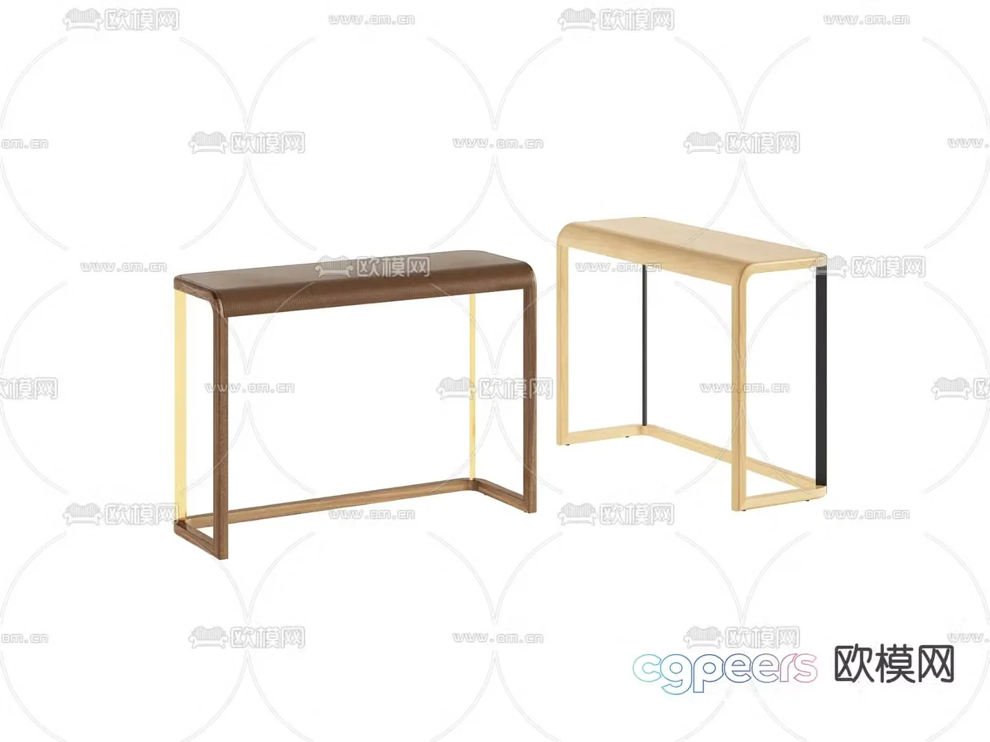 Modern entrance hall end viewing platform 3D model