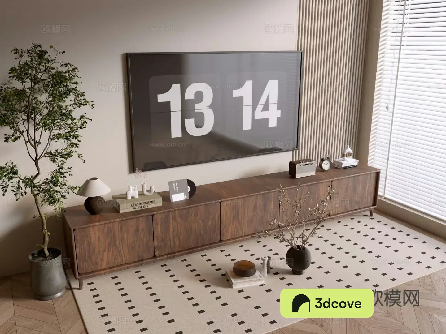 Medieval style TV cabinet
