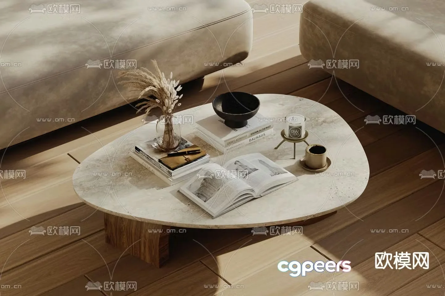 Wabi-sabi coffee table 3d model