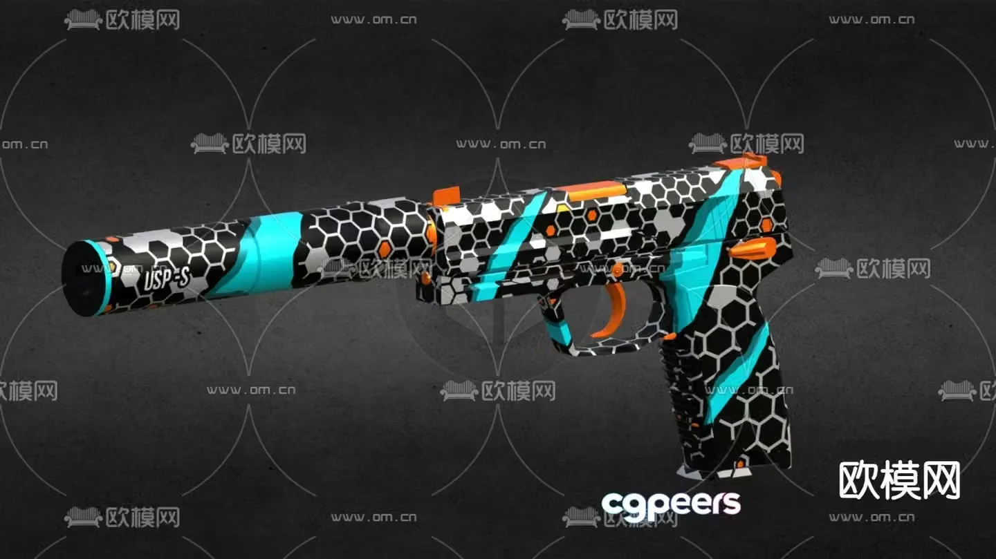 Children’s guns toy guns silenced guns 3d model
