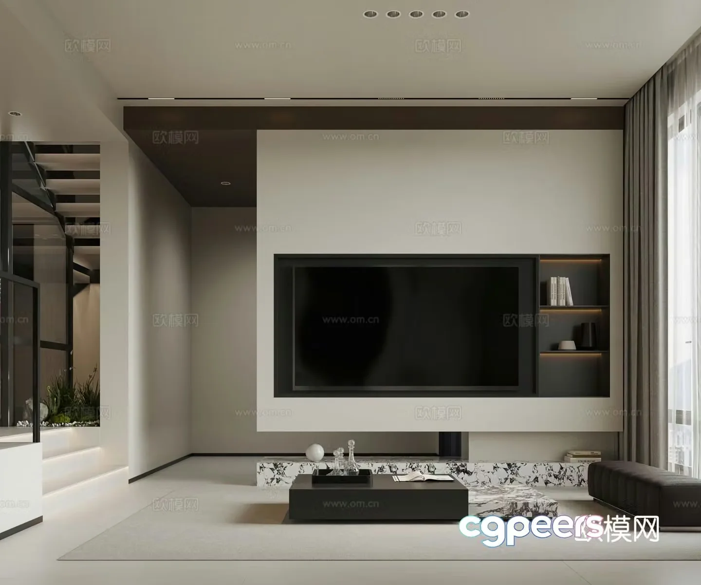 Modern living room 3d model