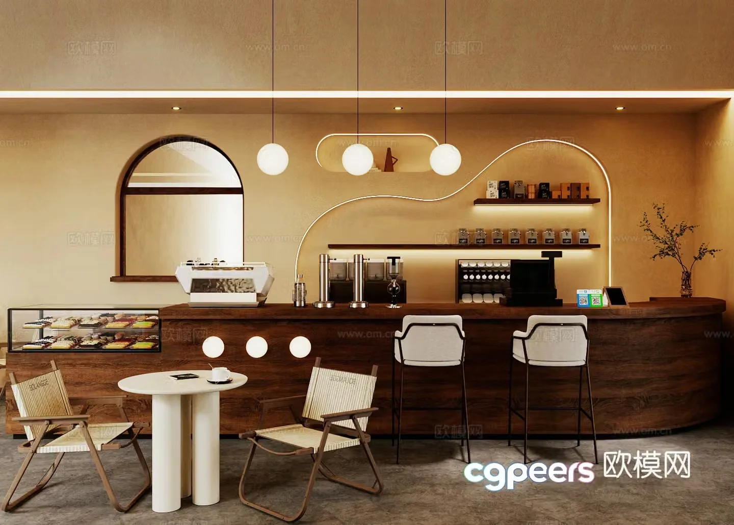 Wasabi Cafe Cafe 3d model