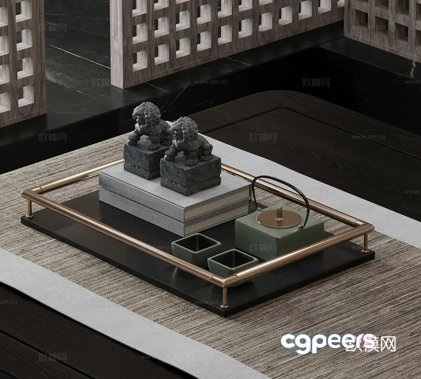 Tea set New Chinese style tea set Teapot Tea cup 3D model