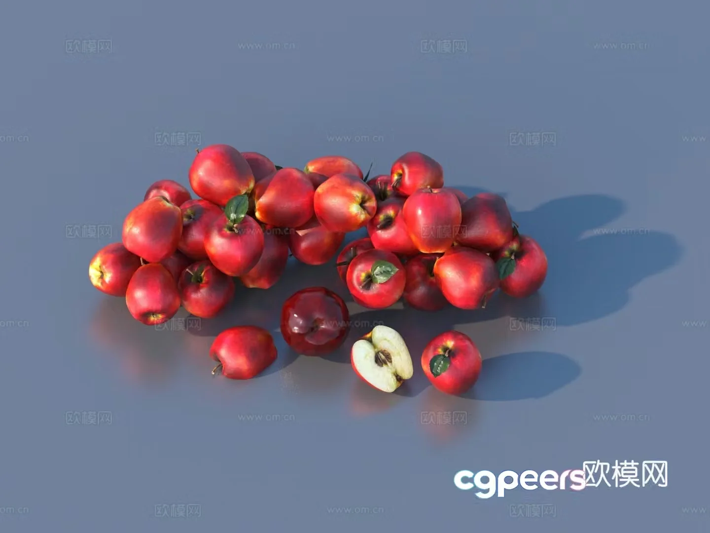 Apple Red Apple Fruit 3D Model