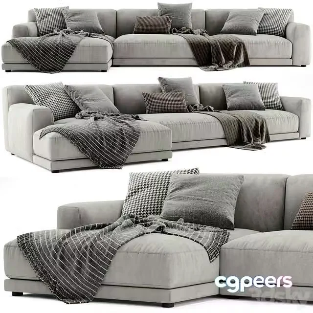 3ds Max Free – Poliform Paris Seoul Chaise Longue Sofa 02