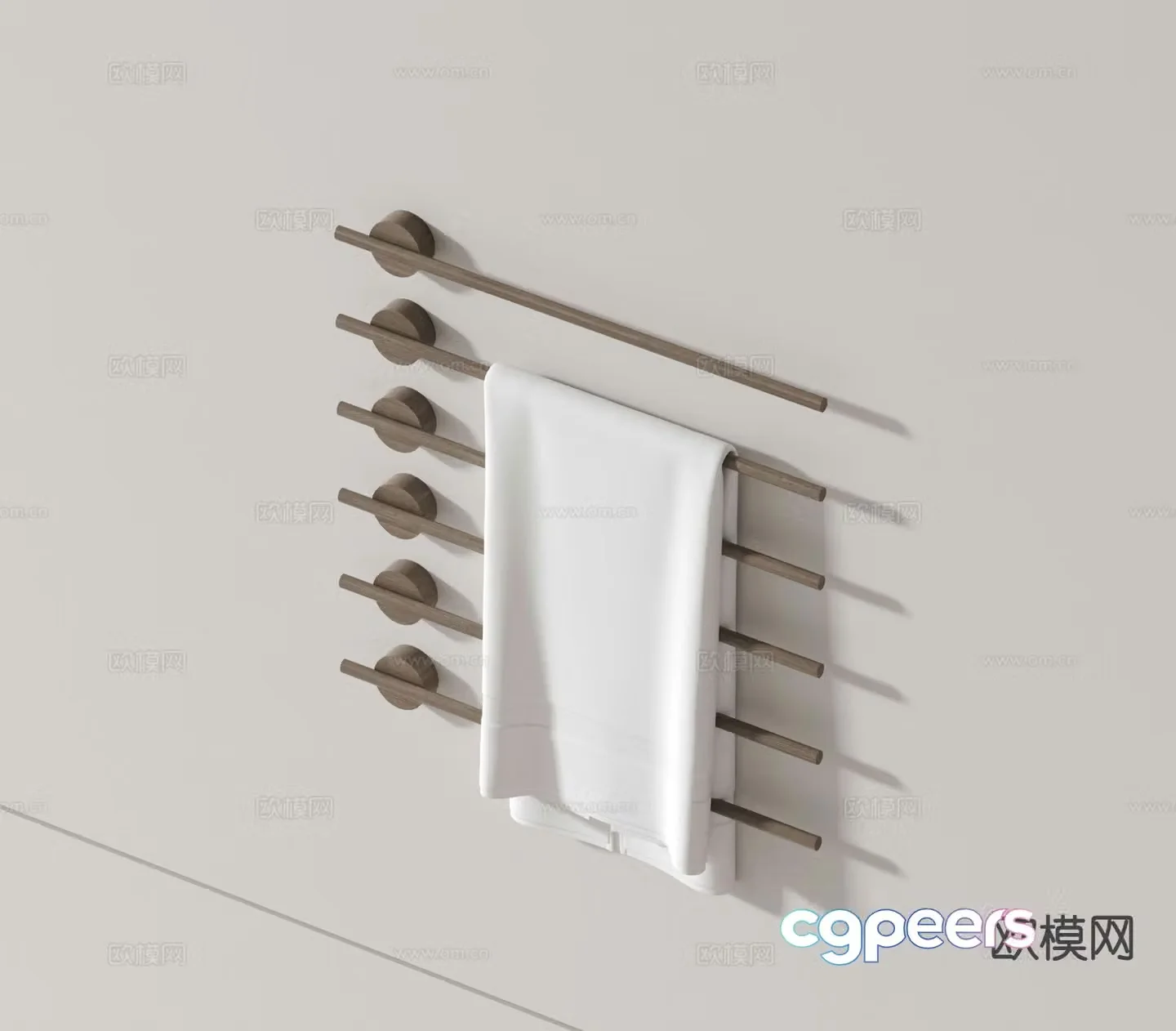 Modern towel rack 3d model