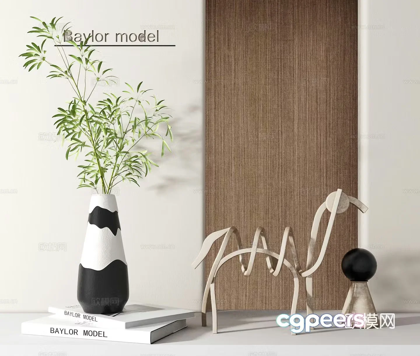Modern jewelry ornaments 3d model