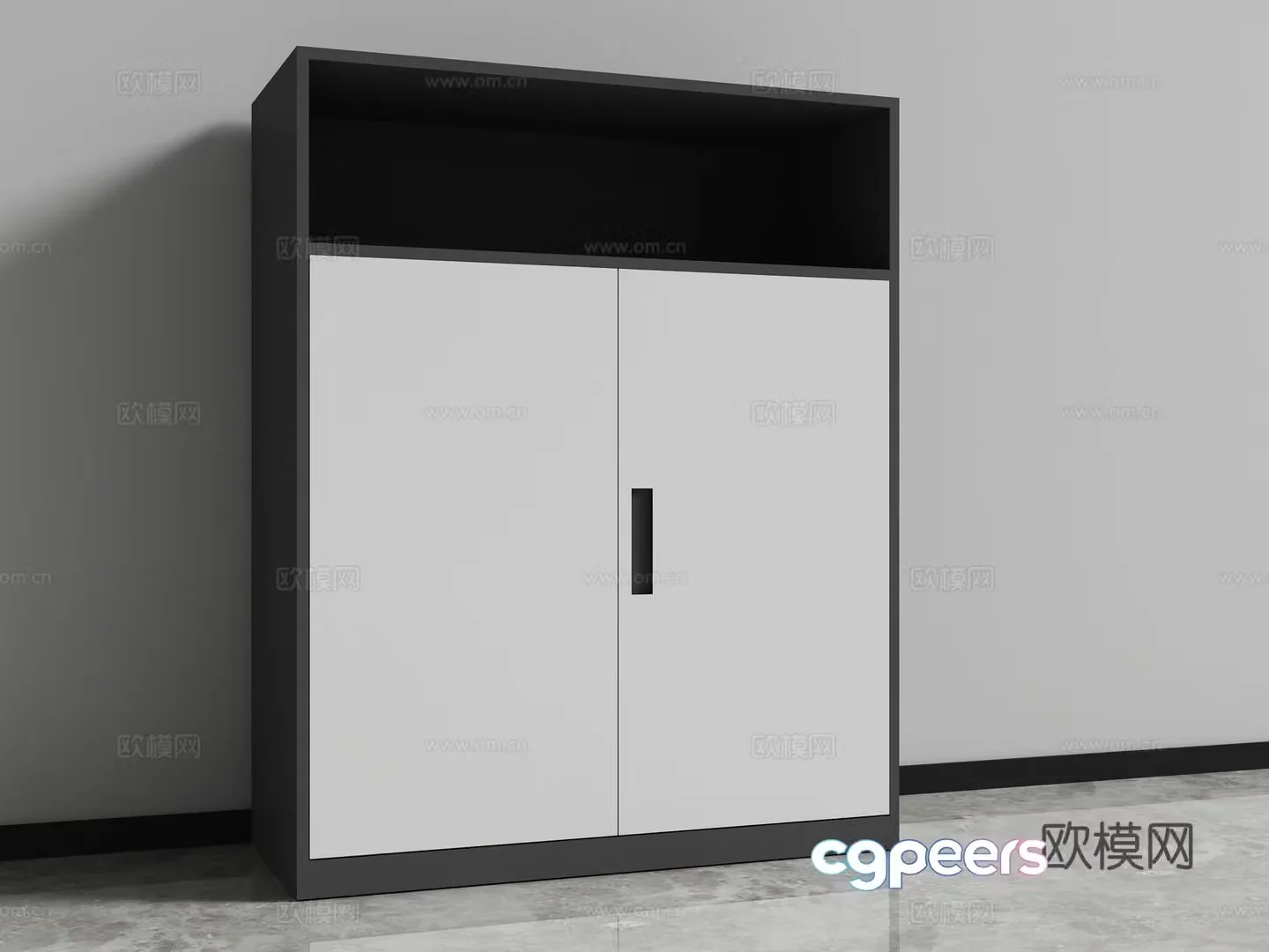 cabinet locker low cabinet file cabinet 3d model