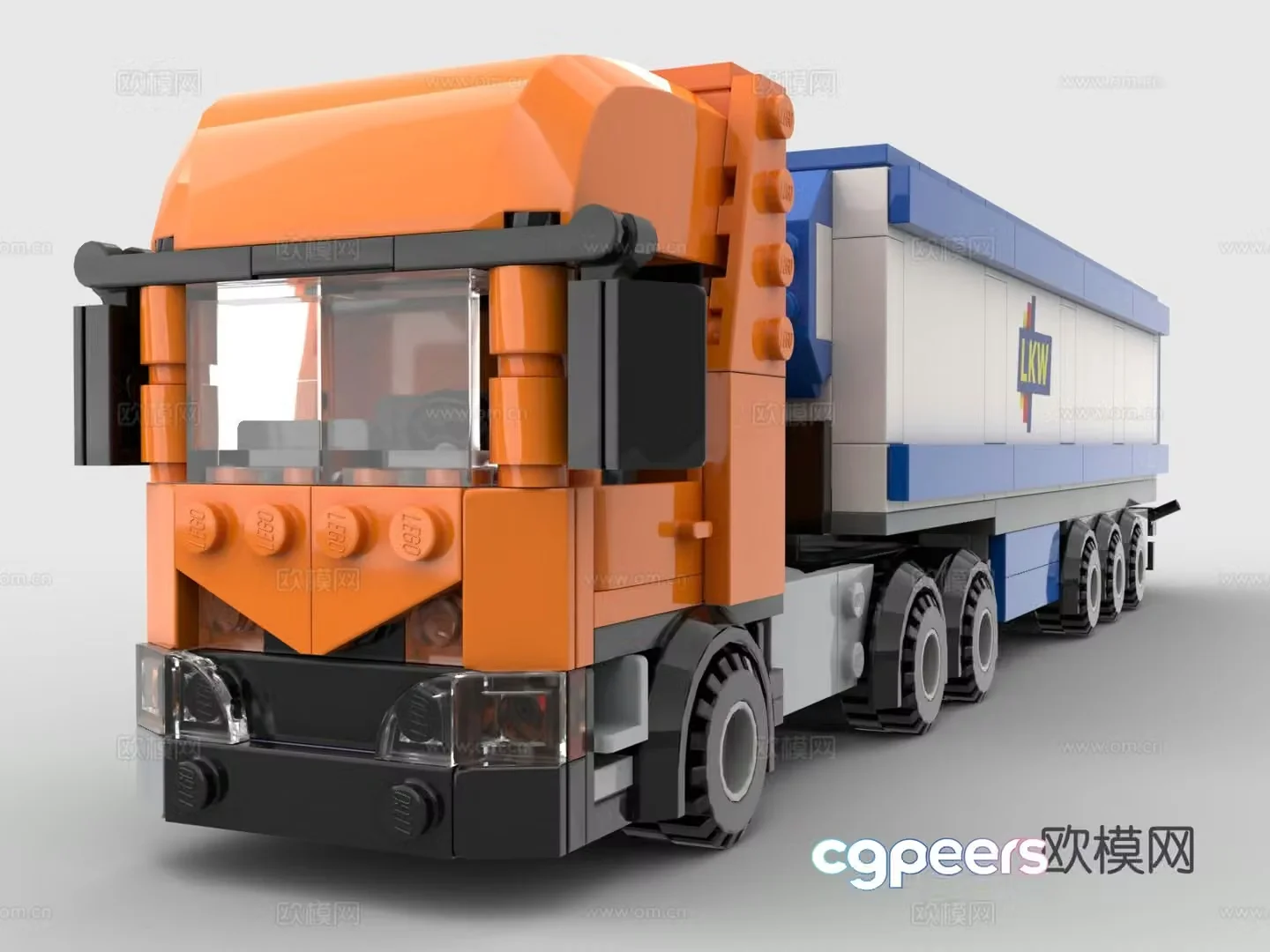 Lego LEGO toys building blocks transport truck container truck 3d model