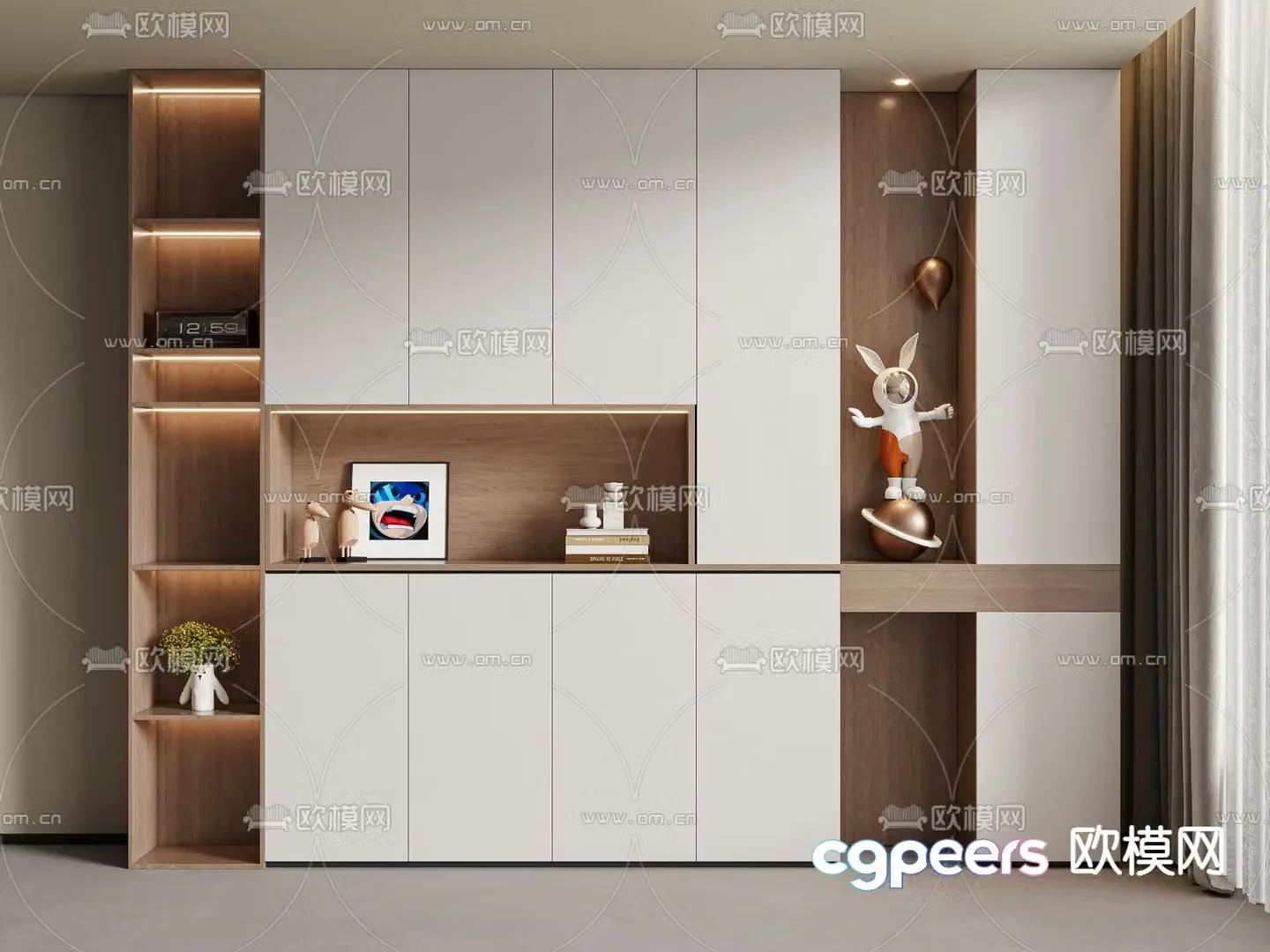 Entrance cabinet shoe cabinet 3d model