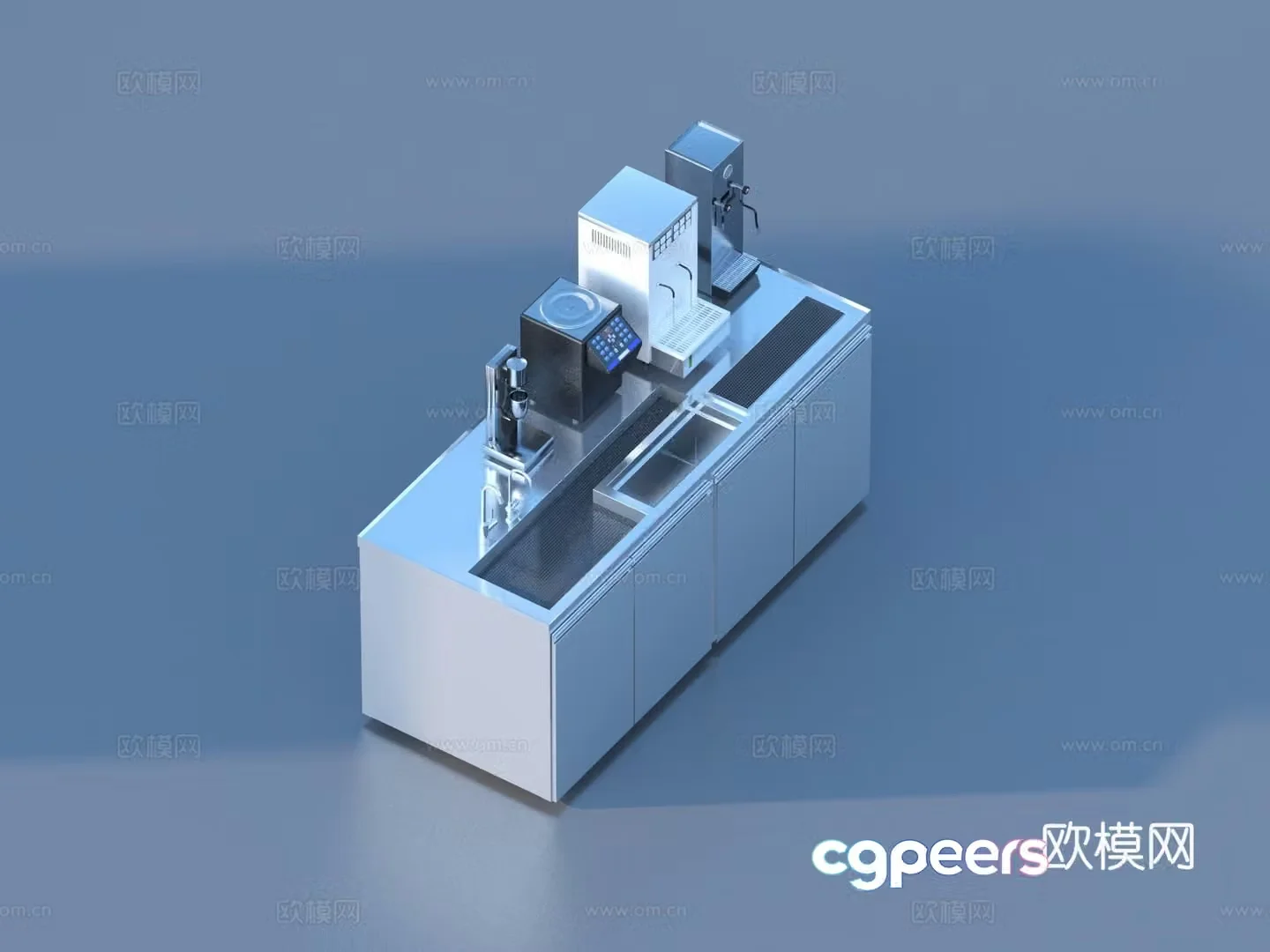 3D model of catering kitchen equipment