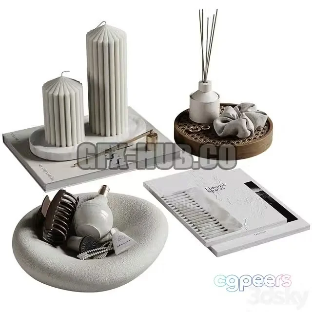 3ds Max Free – Decorative set Girls