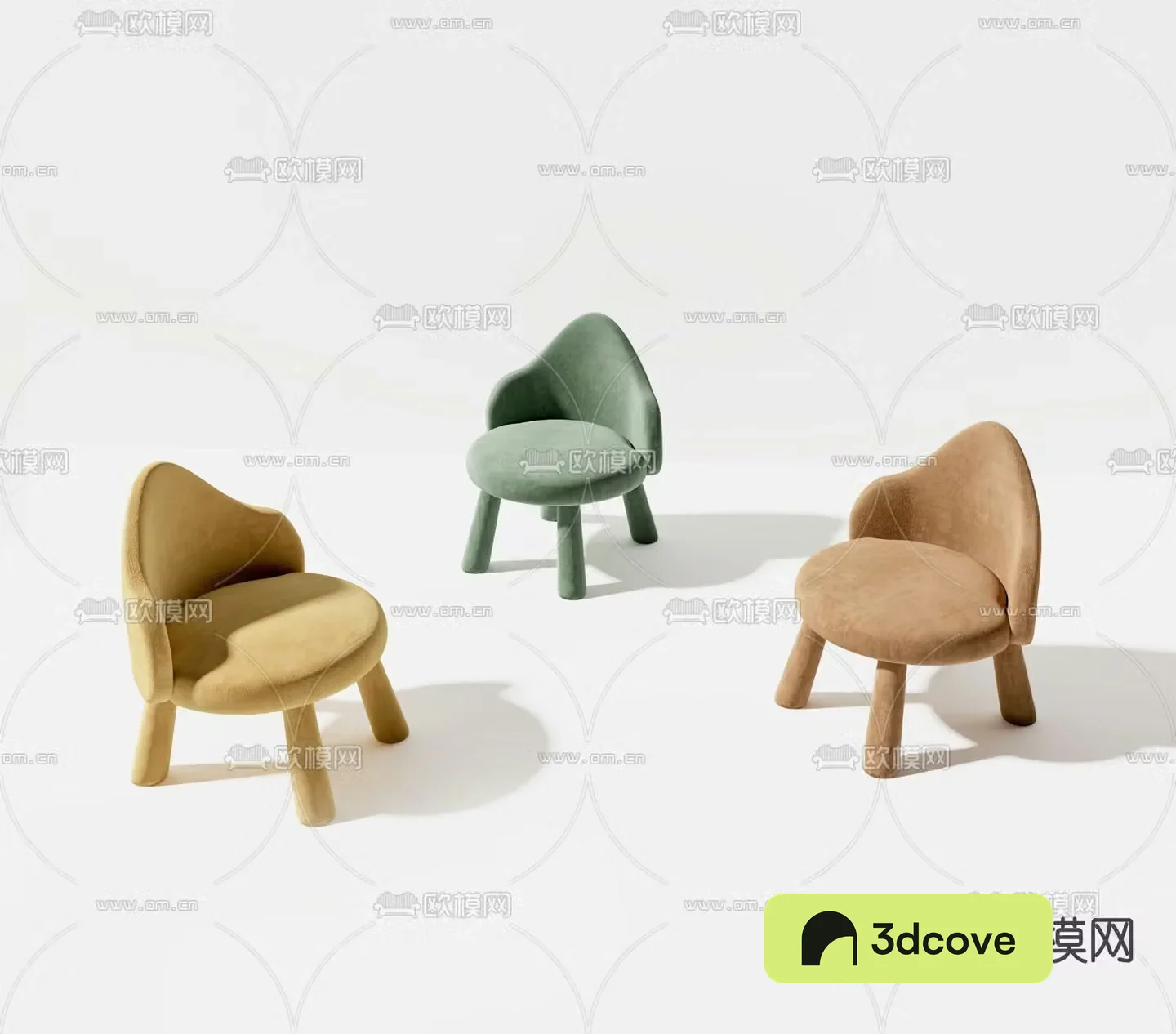 Modern fabric children’s low stool