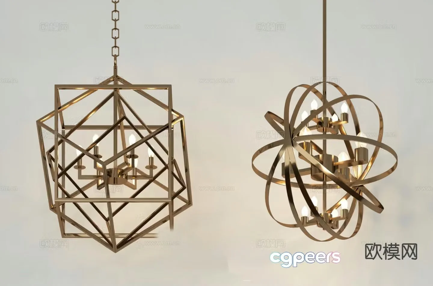 Light luxury chandelier art chandelier 3d model