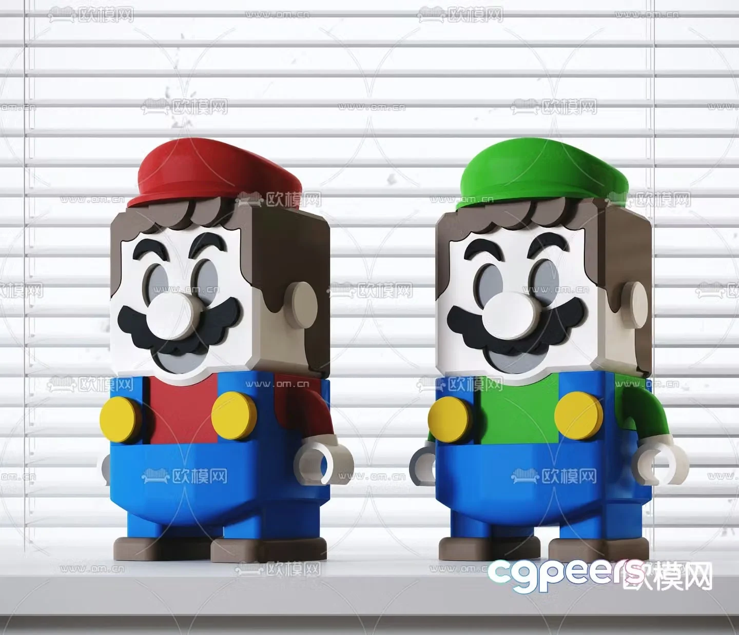 Modern Super Mario toy ornament 3D model