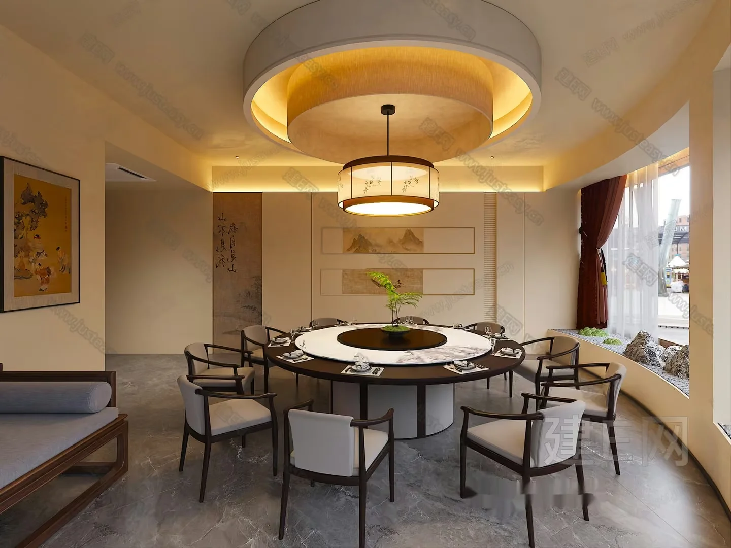 A Round Table 3D Model – 861 – VRAY Render