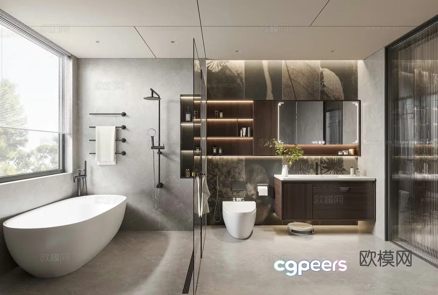 New Chinese bathroom 3D model
