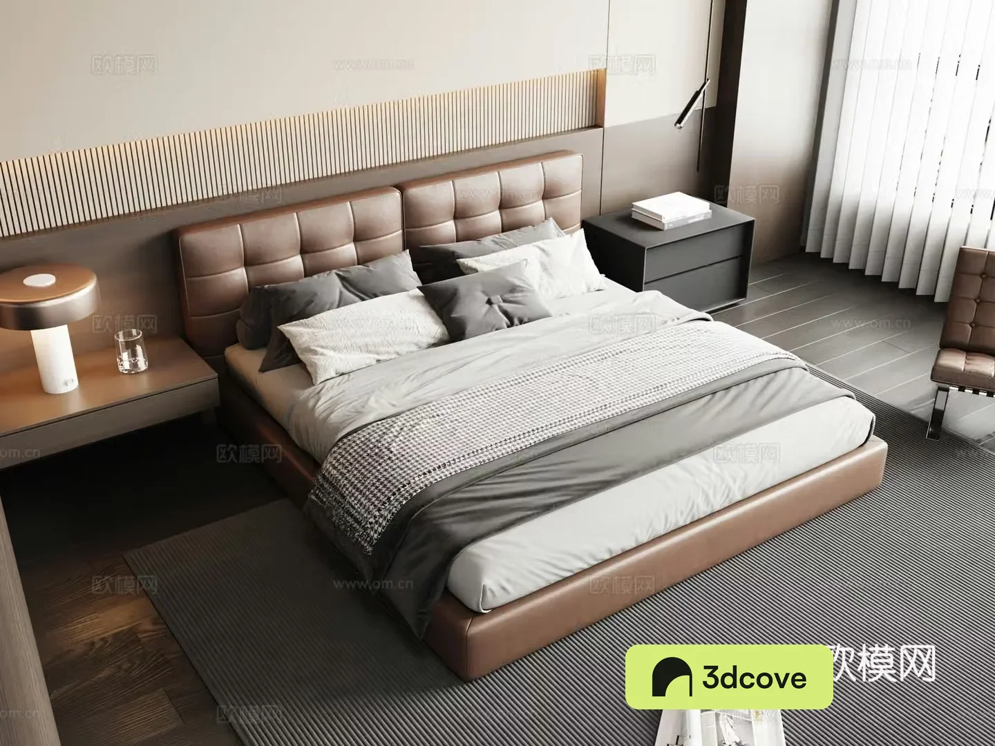 Modern double bed