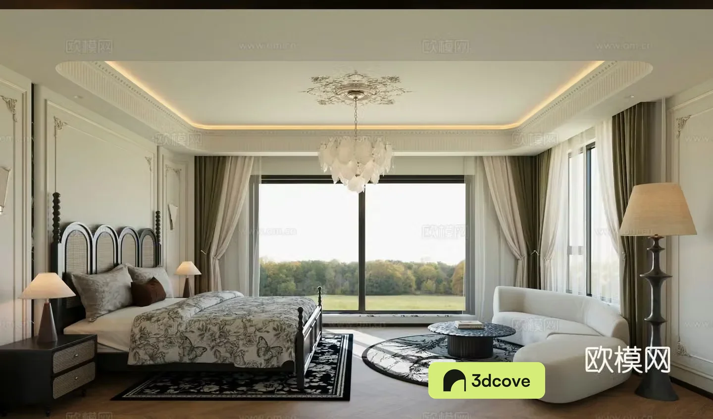French medieval style bedroom