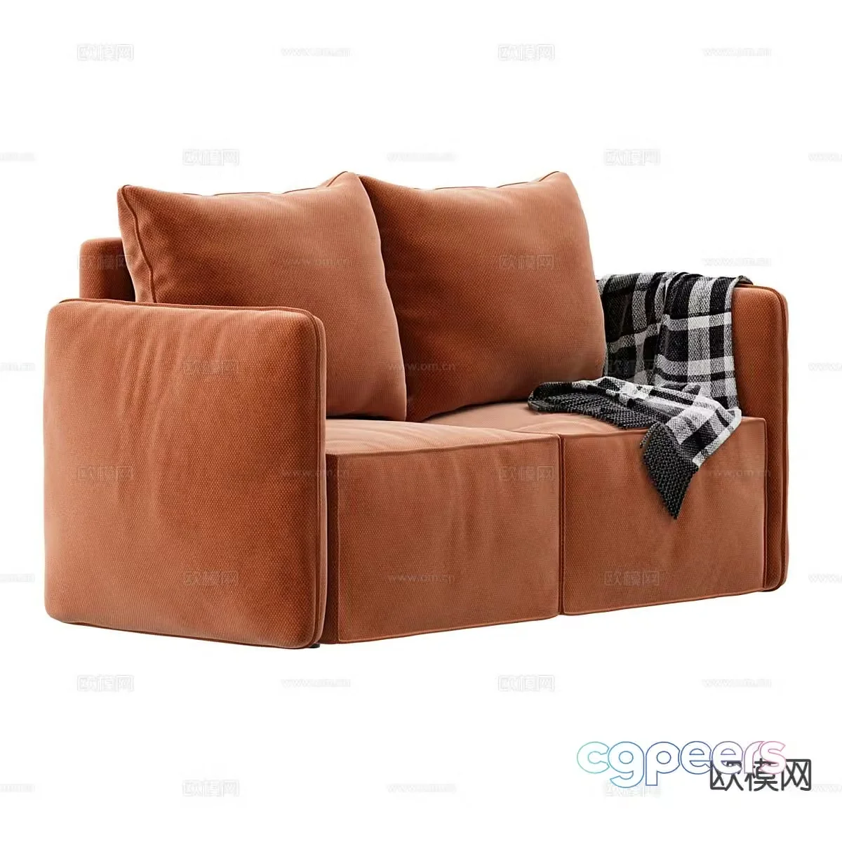 Double sofa 3d model