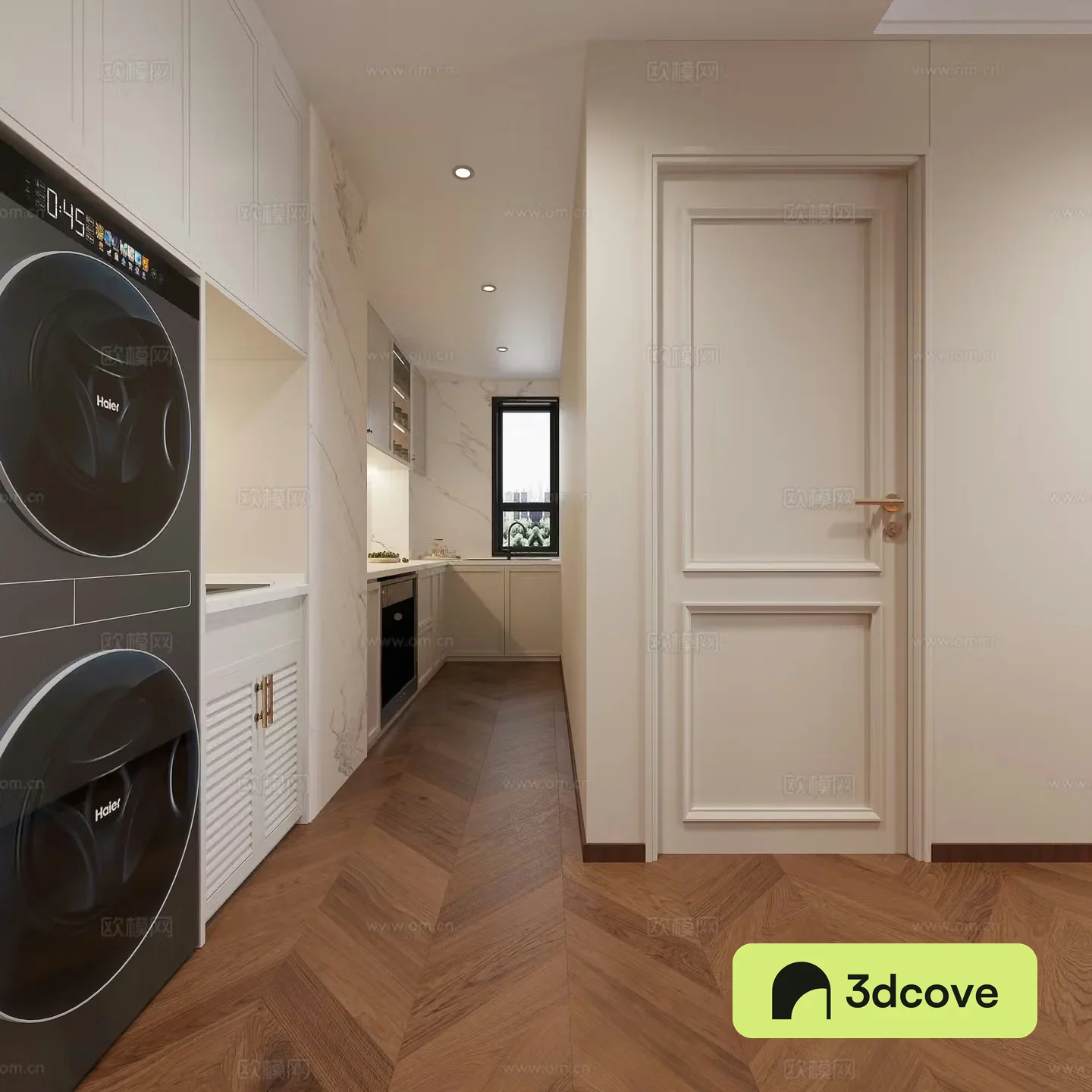 Middle style kitchen 3d model