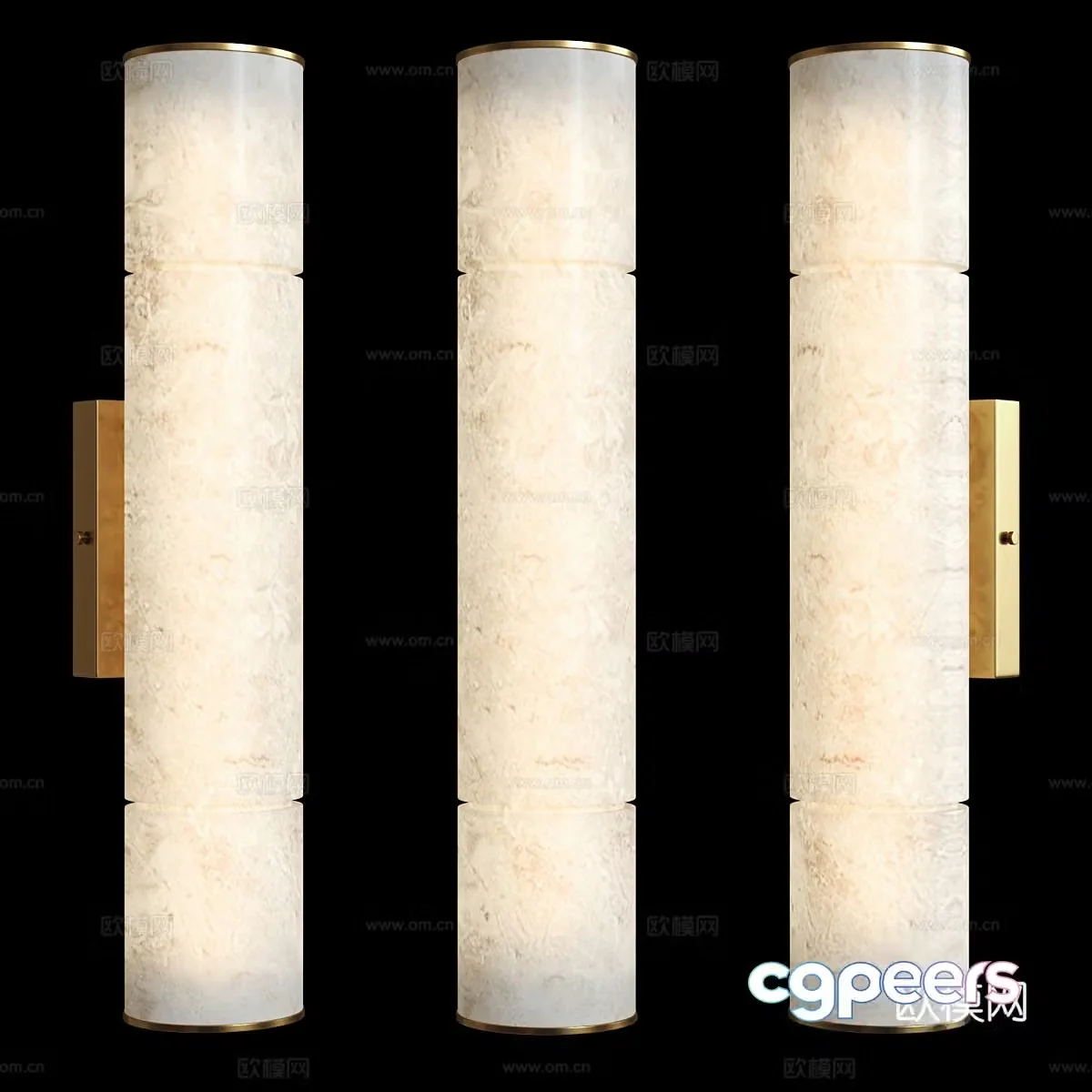 New Chinese style light luxury decorative wall light 3D model