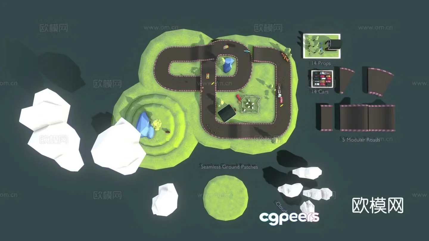 Racing venue 3d model
