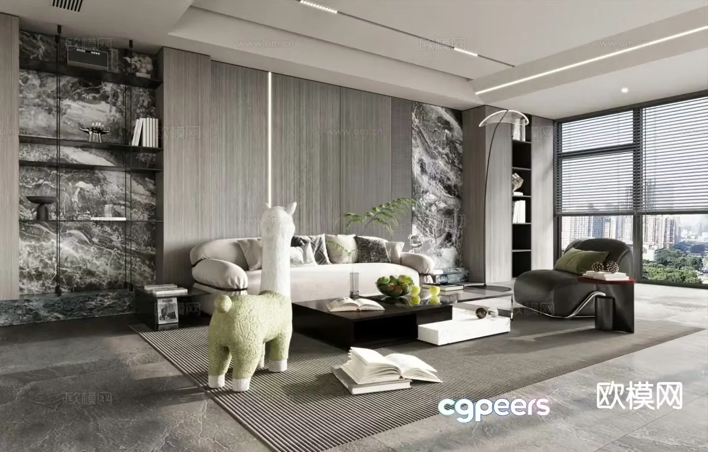 Modern living room 3d model