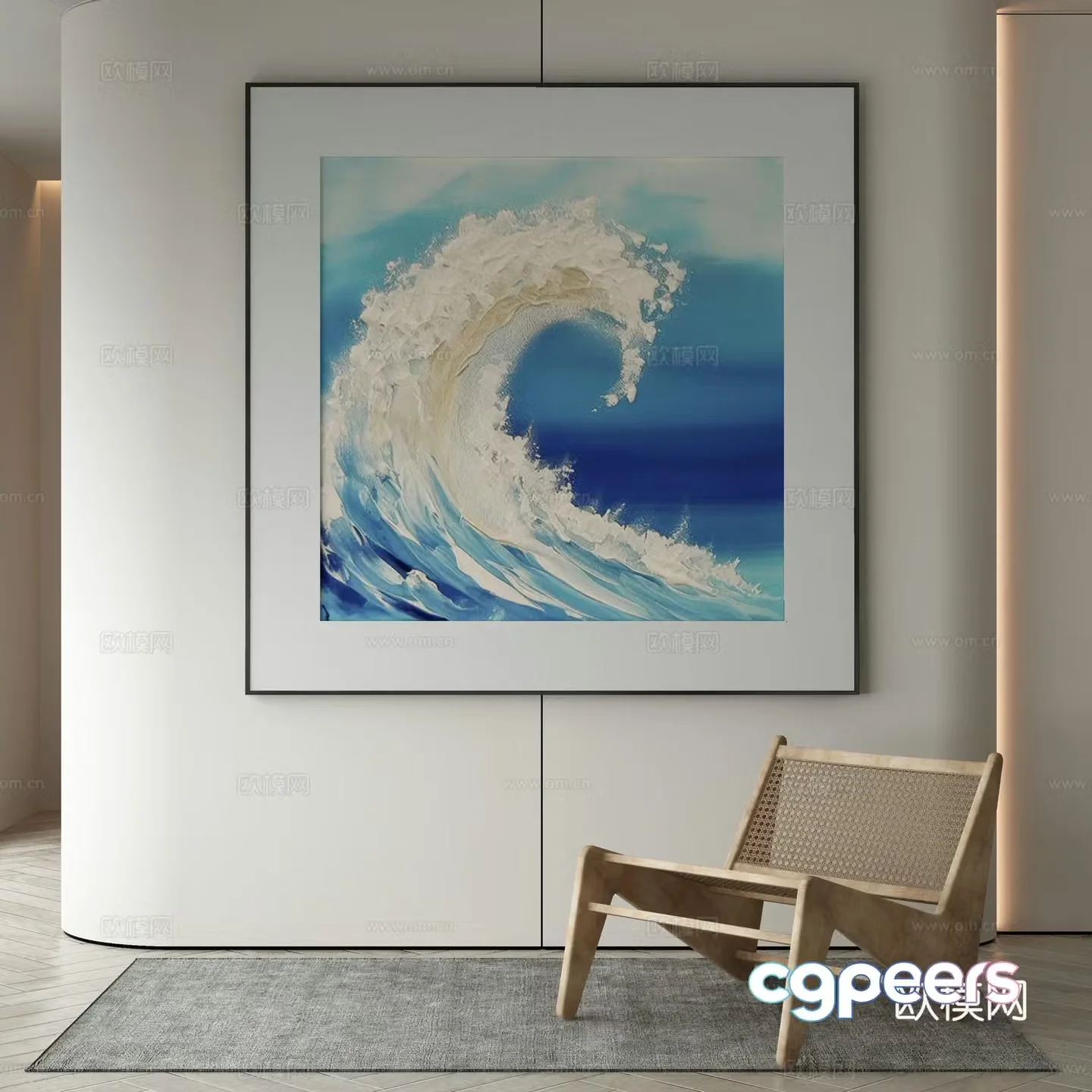 Modern decorative painting 3d model