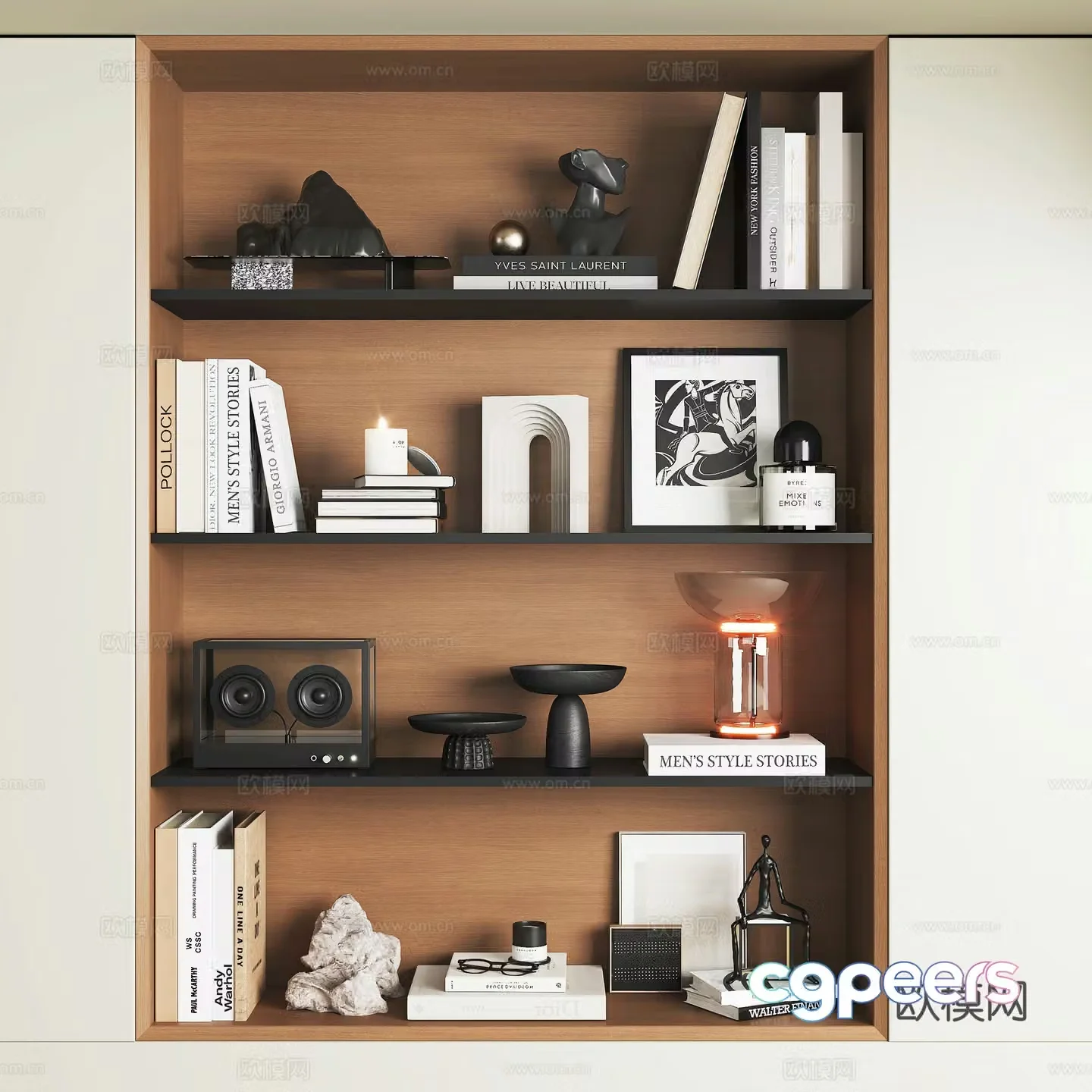 Modern style ornaments combination Art ornaments Statue ornaments Book ornaments Stone ornaments Table 3D model