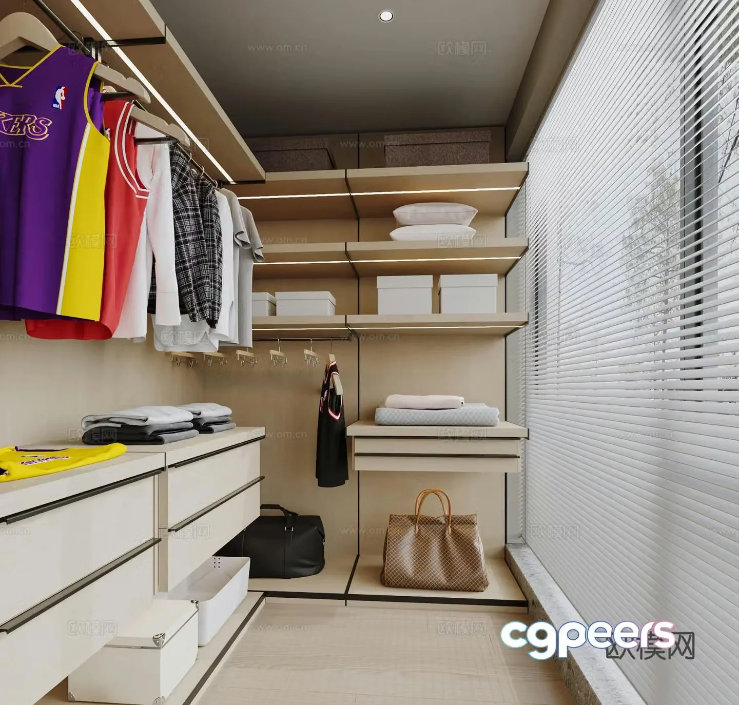 Modern cloakroom 3d model