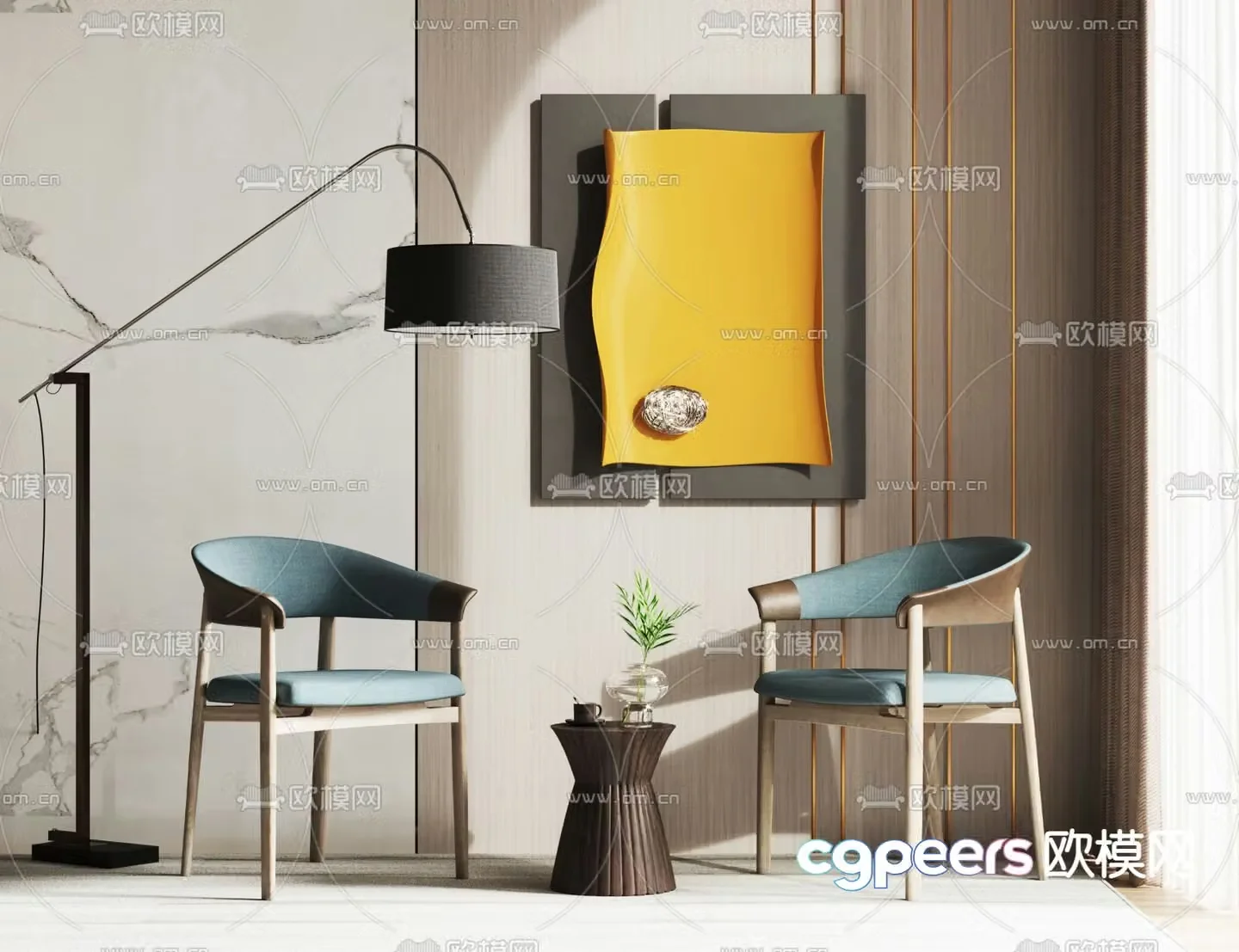 Giorgetti lounge chair 3d model