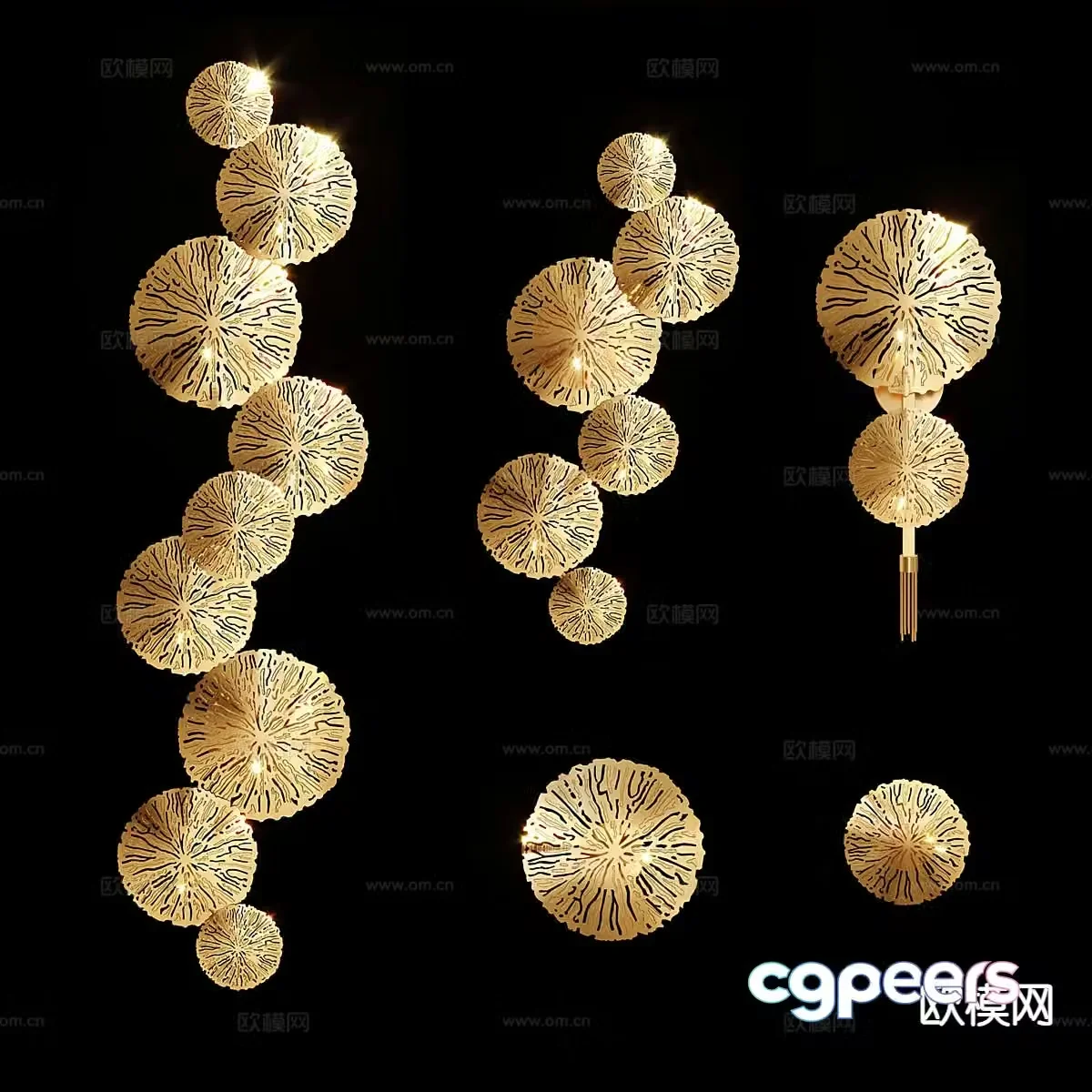 Light luxury wall lamp 3D model