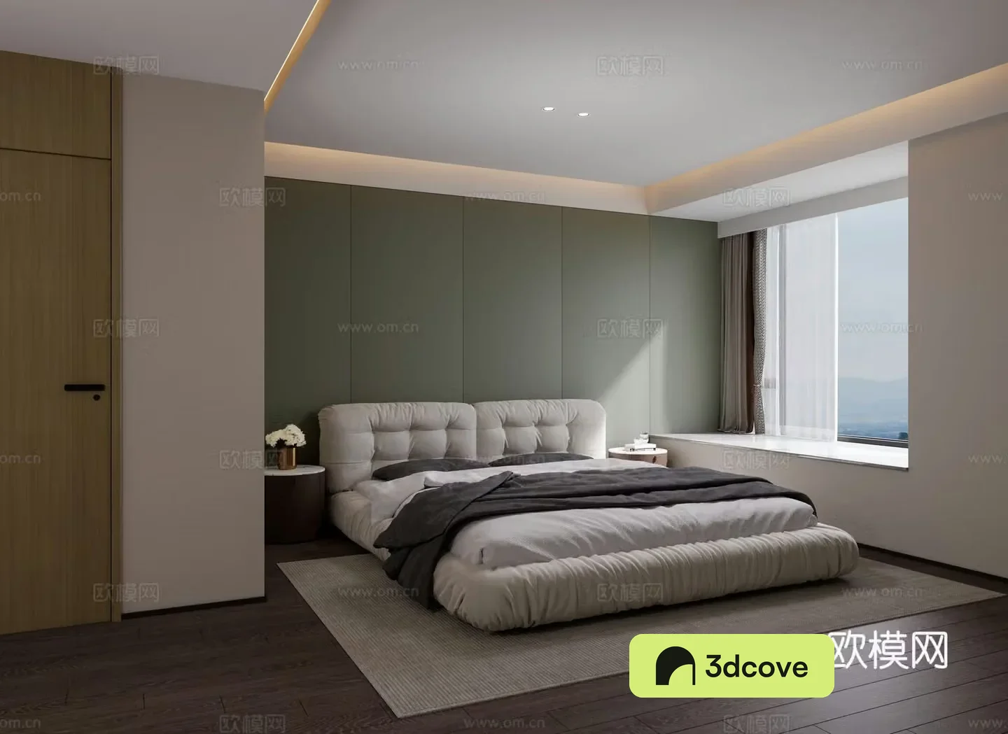 Modern simple bedroom Bare window bedroom without master light bedroom Master bedroom Advanced gray bedroom
